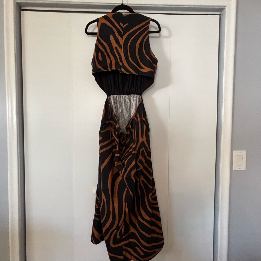 Banana Republic Factory Women’s Linen Blend Midi Dress Size 12 Black - Picture 3 of 9